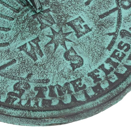 AB Tools Cast Iron Sundial Antique Sun Dial Decorative Garden Ornament Yard Compass - Image 5