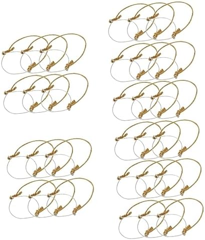 Healeved 30pcs Stainless Steel and Burlap Rope Handles for Solar Jars Vintage Style Wire Hangers for Canning and Storage by Healeved