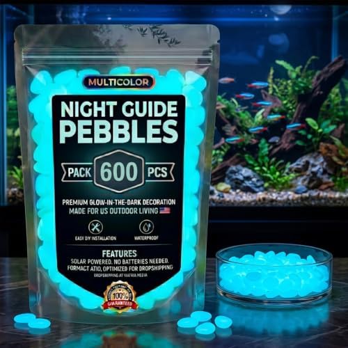 600pcs Glow in The Dark Garden Stones Glow in The Dark Pebbles DIY - Image 5