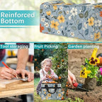 Garden Tool Bag Organizer Garden Tote Bag with Pockets Print Pattern Floral Tool Storage Organizer Gardening Tool Kit Holder 13" x 6.8" x 2.8" - Image 6