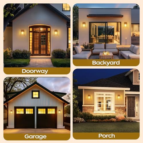 Dusk to Dawn Exterior Lighting Fixtures, Outdoor Porch Light Wall Sconce - Image 7