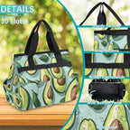 Fruit Avocados Garden Tool Bag Tote for Men Women Multiple Pockets Wide Mouth Heavy Duty Waterproof Tool Organizer Bag for Outdoor Lawn Yard Portable Gardening Storage With Elasticbands - Image 4
