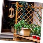 Handwoven Woven Candle Lantern, Coffee PE Hanging Tabletop Cover - Image 5