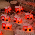 CAKERS Christmas Decor String Lights|Creative Cute Novelty Fairy Lights|Hanging Copper Wire Lights|Night Lights for Birthday Party Xmas Tree Decor,Xmas Locomotive,5m(16.4ft)-20LED-Solar - Image 5