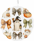 10 Inch Halloween Wind Spinner for Yard and Garden, Cartoon Cute Ghosts Pumpkin Bow Flowers Hanging Ornaments Outdoor 3D Kinetic Wind Sculpture Spinners Indoor Outdoor Patio Décor Ornaments Gift by Unknown