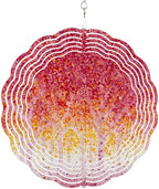 12 Inch Red Yellow Forest Wind Spinner for Yard and Garden,Nature Oil Painting Tree Branch Leaves Hanging Ornaments Outdoor 3D Kinetic Wind Sculpture Spinners Indoor Outdoor Patio Décor Gift by Unknown