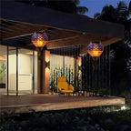 Hot Air Balloon Solar Lantern, American Flag Glass Solar Light Garden Decor - Image 2