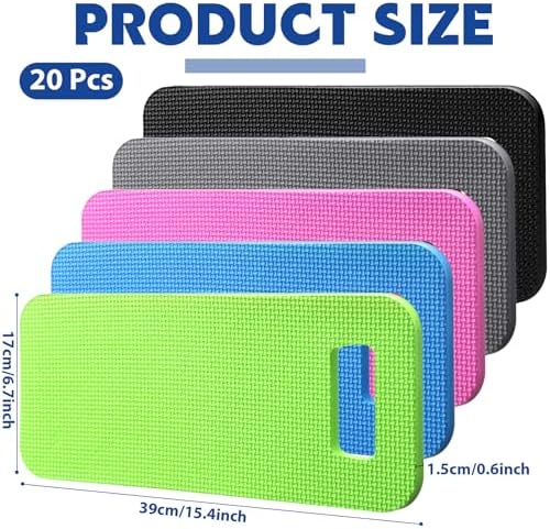 Riakrum 20 Pcs Garden Kneeling Pad Garden Knee Pad Thick Foam Knee Mat Waterproof Cushion for Kneeling Multi Functional and Church Kneeler for Praying, Baby Bath, Yoga, 15.4 x 6.7 Inch (Classic Color) - Image 2