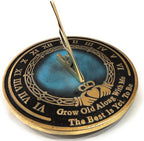 Romantic Sundial Garden Decor with “Grow Old with Me” Quote – Cast Metal Outdoor Sundial Statue for Patio, Yard & Garden – Anniversary, Wedding & Couple Gift – 10 Inch - Image 5