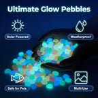 Colorful Glow-in-The-Dark Garden Stones,Night Guide Pebbles,for Aquarium Fish Tank Sidewalk Garden Path Patio Terrace Lawn Yard Ornaments Colorful Cobbles Decor (600, Blue) - Image 6