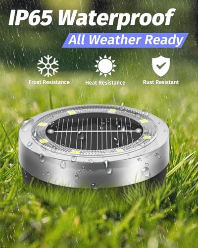 SenLuKit 24 Pack 2.1 inch Mini Solar Ground Lights Outdoor（Cool White） - Image 4