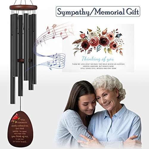 Suntimber Cardinal Memorial Wind Chimes for Loss of Loved One Sympathy Gift - Image 3