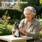 Solar Garden Gnome Statue Outdoor Decor with Mushroom Light - Image 4