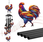 Chicken Wind Chimes for Outside,Metal Chimes,Chicken Gifts for Women by HUVNSOCH