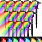Peasur Solar Spot Lights Outdoor Color Changing, Halloween RGB Spotlights by Peasur