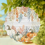 12 Inch Coastal Fall Wind Spinner for Yard and Garden,Thanksgiving Orange Pumpkin Leaves Gray Wooden Hanging Ornaments Outdoor 3D Kinetic Wind Sculpture Spinners Indoor Outdoor Patio Décor Gift - Image 2