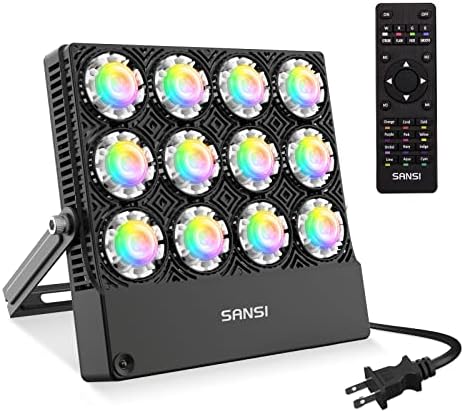 SANSI RGBW Flood Lights Outdoor, Color Changing Lights for Halloween Stage by SANSI