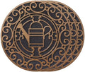 HF by LT Deluxe Rubber Stepping Stone, Watering Can Design, Heavy Duty 13" All-Weather Garden Tile, Black with Brushed Brass Finish, Set of 3 by HFbyLT