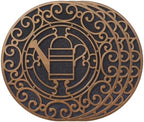 HF by LT Deluxe Rubber Stepping Stone, Watering Can Design, Heavy Duty 13" All-Weather Garden Tile, Black with Brushed Brass Finish, Set of 3 by HFbyLT