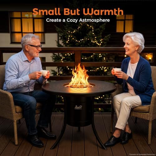 BALI OUTDOORS Dual 1-Pound Propane Fire Pit Outside - Image 4
