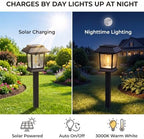 Benany Solar Outdoor Lights, 12 Pack Solar Pathway Lights Waterproof, Landscape Lighting for Path Walkway Lawn Garden Yard Outside Décor, Black - Image 4