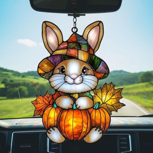 Cute Little Bunny Autumn Acrylic Suncatcher - Image 5