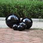 12inch Diameter Black Gazing Ball,Black Stainless Steel Polished Reflective Smooth Garden Sphere Globe Mirror,Colorful and Shiny Addition to Any Garden or Home - Image 4