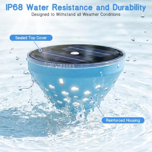 Pool Lights for Above Ground Pools, Solar Floating Pool Lights With IP68 - Image 4