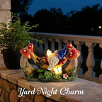 Solar Gnome Garden Statue with Mushroom and Butterfly Lights Outdoors, Waterproof Garden Decor for Yard Lawn Balcony, Cute Gnome Figurine for Outdoor Patio Decor, Ideal Gift for Garden Lovers - Image 2