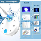 Rechargeable Submersible Led Lights, Pool Lights with Remote, IP68 Full Waterproof Underwater Lights Built-in Magnet 16 Color Changing Floating Lights for Bathtubs, Ponds(4 Pack) - Image 3
