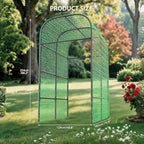 Garden Arch Trellis for Raised Beds, 7.3 FT Metal Cucumber Trellis with Plastic Connectors, u-Shape Plant Support for Climbing Vegetables & Flowers, Weather-Resistant Black - Image 2