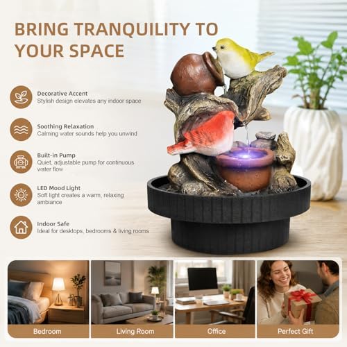 Ferrisland Resin LED Indoor Water Fountains - Image 3