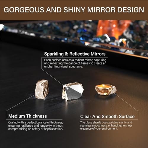 NUPICK 20 Pound Fire Glass, 1/4 Inch Reflective Fire Pit Glass - Image 5