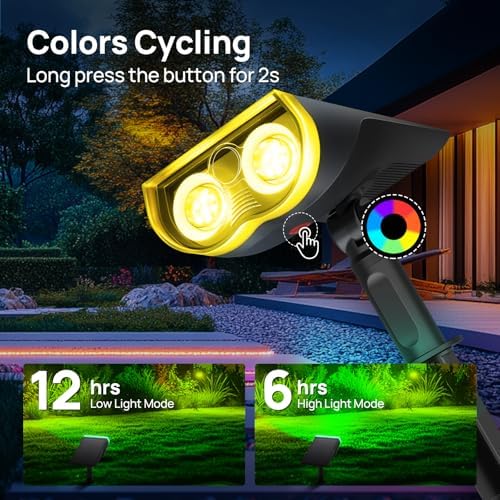 Consciot Solar Spot Lights Outdoor, Halloween Decorations, Color Changing - Image 5