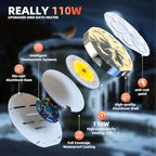 Bird Bath Heater for Outdoors in Winter, 110W Birdbath Water Heater Full-Covered Aluminum, Bird Bath Deicer Pond Deicer with Thermostatically Control, Chicken Water Heater, 4.92 Ft Power Cord (White) - Image 3