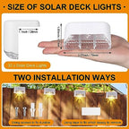 Geelin 32 Pcs Solar Deck Step Lights Outdoor, White Shell Warm White Light - Image 2