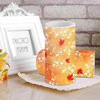 Fall Flameless Candles Maple Leaves Music Notes Battery Operated Candles with Timer Remote Thanksgiving Day LED Pillar Lights for Patio Porch Lanterns Decor Battery Tea Lights - Image 3