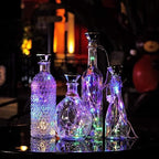 Upgraded 12 Pack Diamond Solar Wine Bottle Lights, 20 LEDs Waterproof Copper Light, Bottle Light Fairy Cork String Lights for Yard Patio Decor, DIY Birthday Gift for Mom Grandma Friend(MultiColor) - Image 3