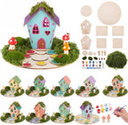 Kathfly 10 Sets Wooden Fairy House DIY Kit, Christmas Craft, Fairy House by Kathfly
