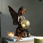 Suyorpe Garden Statues Outdoor Flower Fairy Decor,Solar Powered Outdoor Resin Statues-Patio Lawn Yard Porch, Funny Fairies Ornaments Figurines for Outside Garden Gifts,8.31 Inches Tall - Image 6