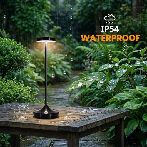 2 Pack Cordless Table Lamps, Rechargeable 6000mAh, 72H Runtime, Waterproof - Image 5