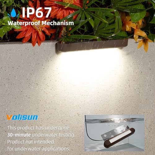 VOLISUN 7 Inch Retaining Wall Lights, 5000K Hardscape Lighting, 12 Pack - Image 4