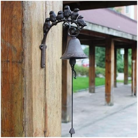 Dinner Bell,Cast Iron, Wall, Featured On an Antique Vintage ic Farmhouse Bracket Classic Cabin Metal Mount - Image 4