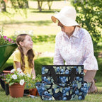 Blueberry Garden Tool Bag Organizer Heavy Duty Fruit Printed Gardening Tote Bag with 10 Pockets for Women Men Gardening Gifts - Image 2