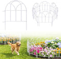 White Garden Fence Panels - 30.33ft x 17in (H) Garden Fence Animal Barrier Metal Fencing for Yard Decorative Garden Border Edging for Dogs No Dig Dog Fence for Outdoor Decor Flower Bed by Unknown