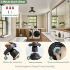 GOLDHILL 10.5" Oil Rubbed Bronze Semi Flush Mount Ceiling Light, Rust-Resistant Powder Coated Metal Barn Fixture for Kitchen, Covered Porch & Patio, Damp Rated - Image 5