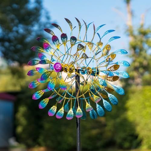DREAMSOUL 360° Large Wind Spinner Outdoor Metal 6 Blades Windmill for Yard, 80 Inch Kinetic Wind Spinner for Patio Lawn Decor - Image 3