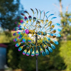 DREAMSOUL 360° Large Wind Spinner Outdoor Metal 6 Blades Windmill for Yard, 80 Inch Kinetic Wind Spinner for Patio Lawn Decor - Image 3