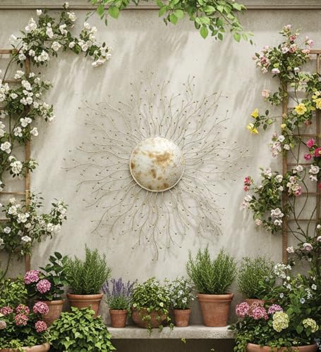 Regal Art & Gift Large Metal Sun Wall Decor, Indoor & Outdoor Sunburst Art - Image 3