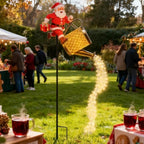 Santa Claus Solar Watering Can Lights Decorative Christmas Pathway Lights - Image 6